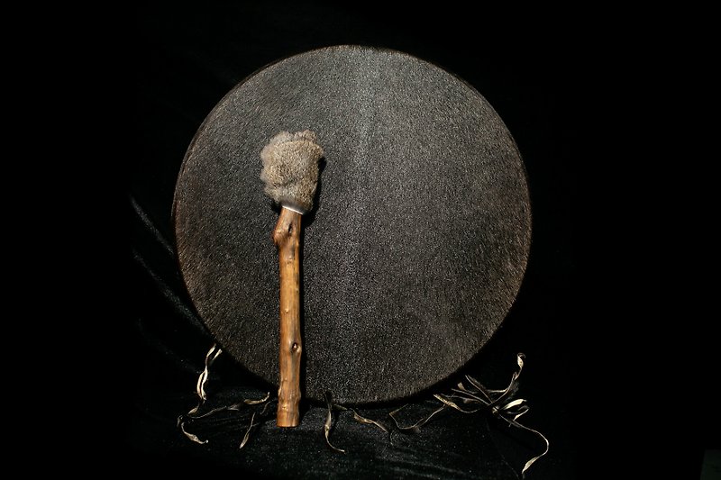 蒙古 黑山羊长毛 萨满鼓 图瓦 阿勒泰 西伯利亚 Ritual shaman dr - 吉他/乐器 - 其他材质 