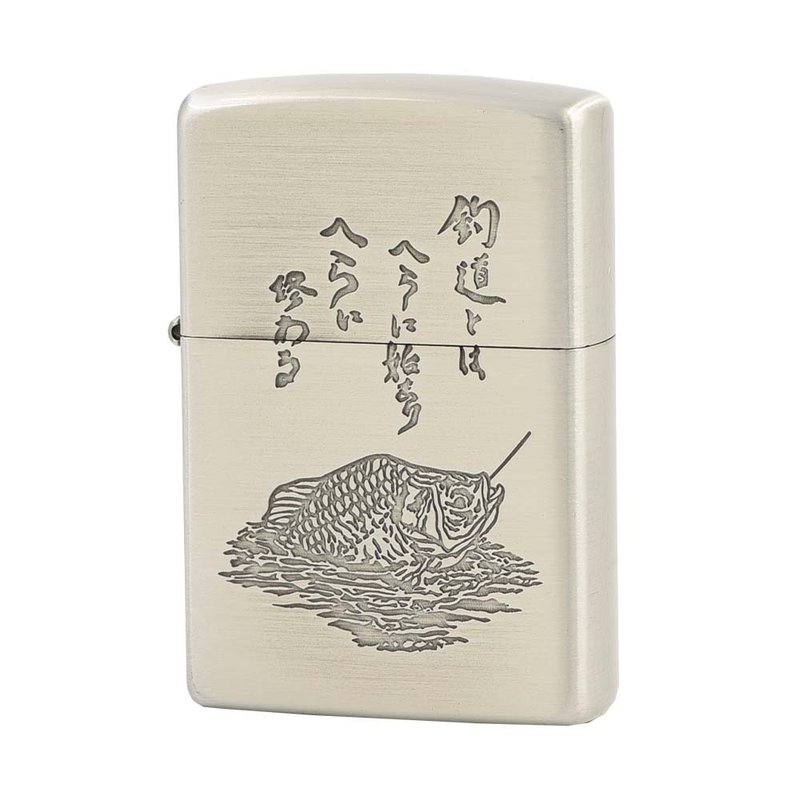 【ZIPPO官方旗舰店】钓鱼之道防风打火机 ZA-5-176 - 其他 - 铜/黄铜 白色