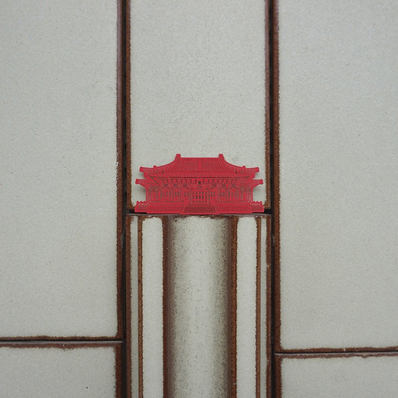麦麦藏宝图-国家戏剧院 纸雕书签 | 在地文化 历史建筑 文具送礼 - 书签 - 纸 红色