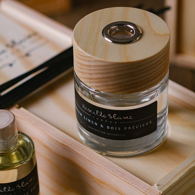 英国手工 Vanilla Blanc 木盒室内扩香组 柑橘与雪松 100ml - 香薰/精油/线香 - 精油 多色