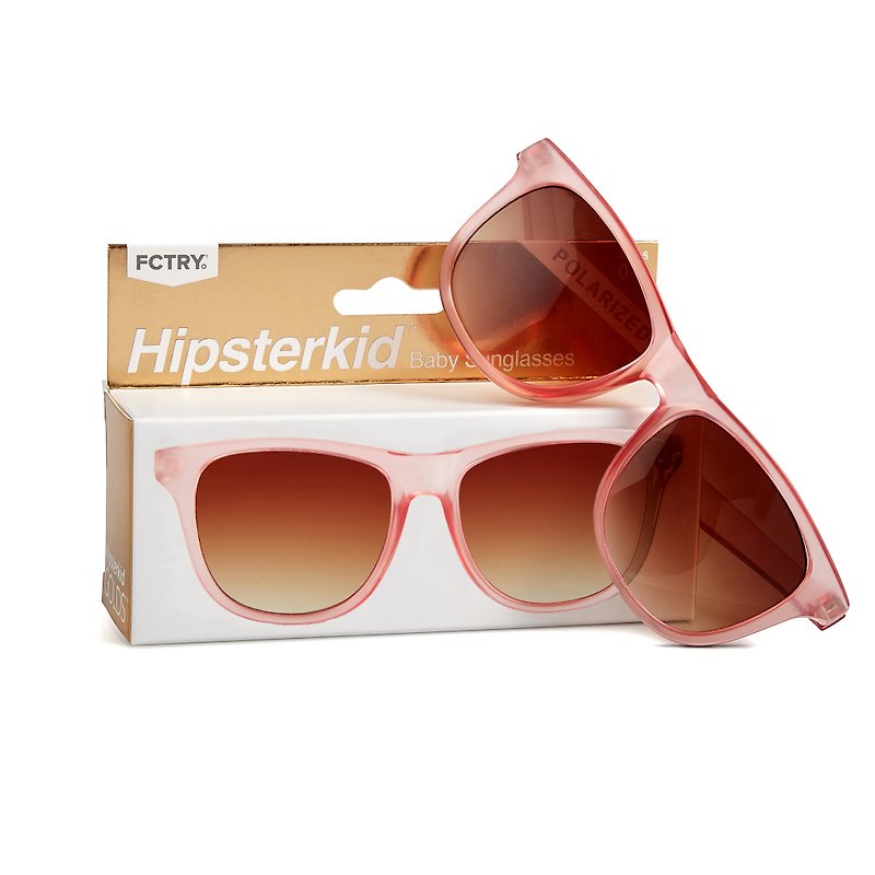 美国Hipsterkid 抗UV偏光婴幼儿童太阳眼镜(附固定绳) - 奢华玫瑰 - 墨镜 - 塑料 粉红色