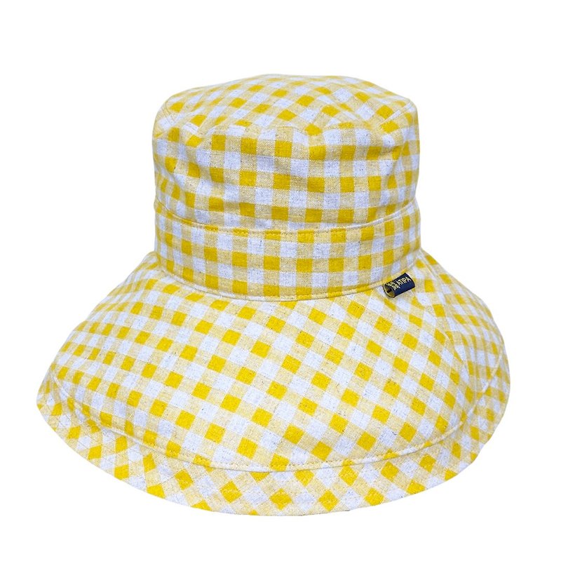 ATIPA Modern Queen Wide Brim Sun Hat (Sun UV Protection) - 帽子 - 棉．麻 黄色