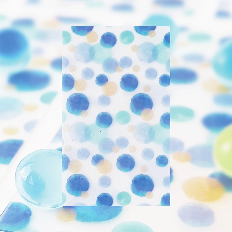 水玉分装片 - 水族馆蓝 - 纸胶带 - 塑料 蓝色