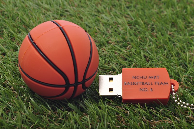 篮球 造型随身碟 16GB + 单面印刷 - U盘 - 橡胶 