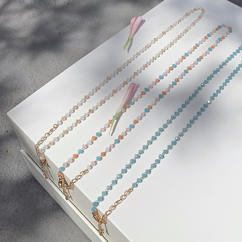 夏日淡彩串珠项链 Twinkle beads Necklace - 项链 - 压克力 多色