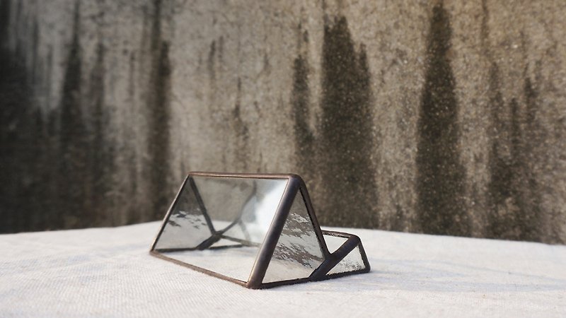小麓微光-灰 手机架 名片架 置物架 玻璃镶嵌 - 其他 - 玻璃 灰色