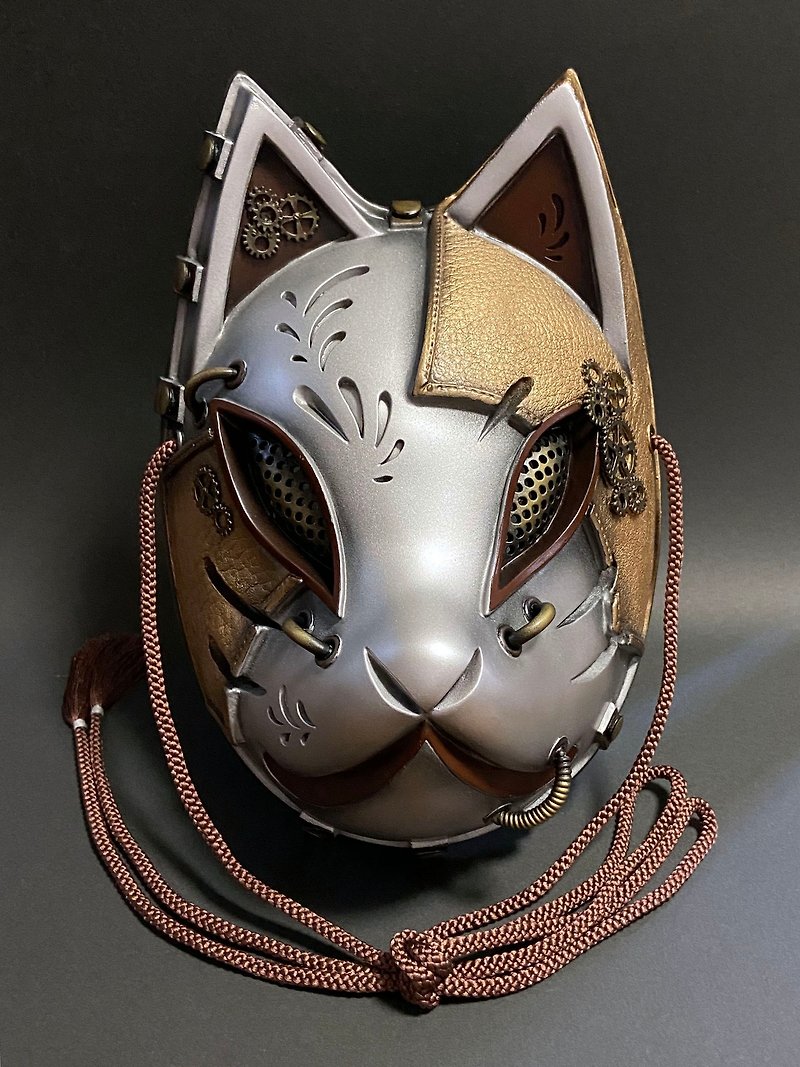 狐面 steampunk Ver. 銀×金 - 眼罩 - 塑料 银色