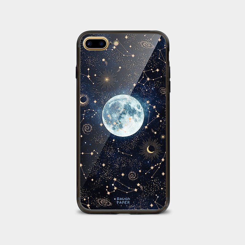 星空月球 | 钢化玻璃壳 | 手机壳 - 手机壳/手机套 - 塑料 透明
