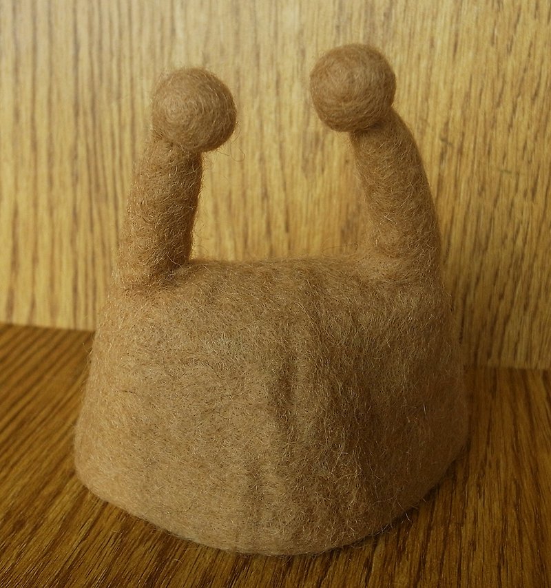 羊毛毡  手工 宠物帽子 猫 帽子 精灵 - 衣/帽 - 羊毛 咖啡色