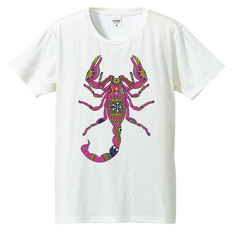 Tシャツ / Ethnic scorpion - 男装上衣/T 恤 - 棉．麻 白色