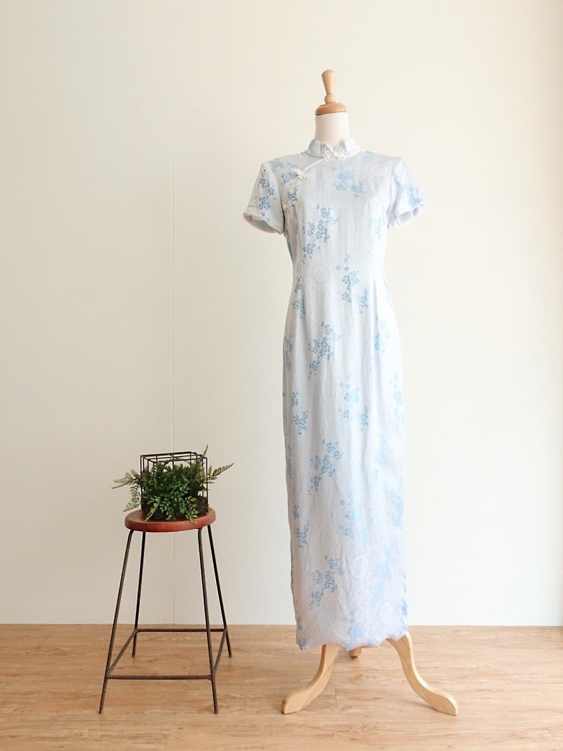 Vintage 旗袍 / 改良式 no.10 - 洋装/连衣裙 - 聚酯纤维 白色