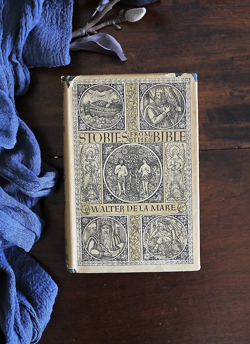 英国【圣经故事】古董老书 复古书 - 刊物/书籍 - 纸 蓝色