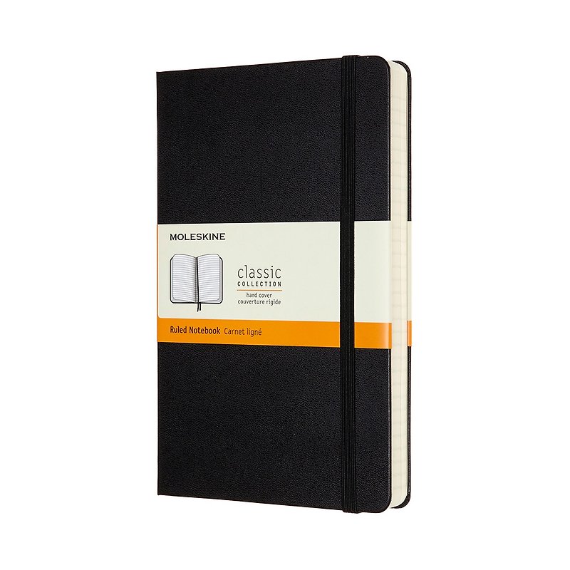 MOLESKINE 经典加量型硬壳笔记本 - 横线黑 - 烫金服务 - 笔记本/手帐 - 纸 黑色