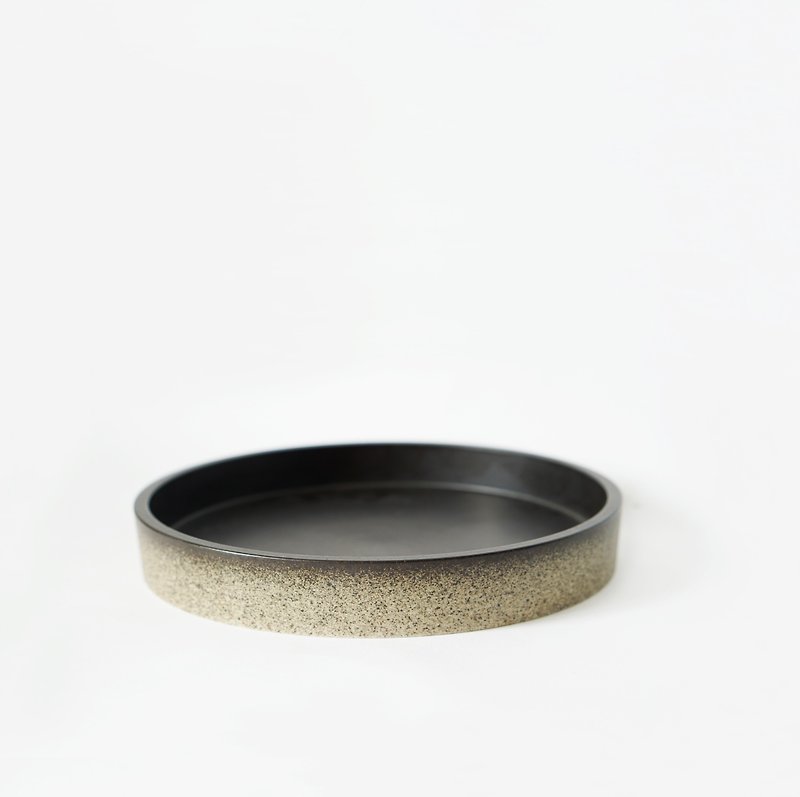 手作陶瓷镜托盘－桑染灰 - 花瓶/陶器 - 瓷 灰色