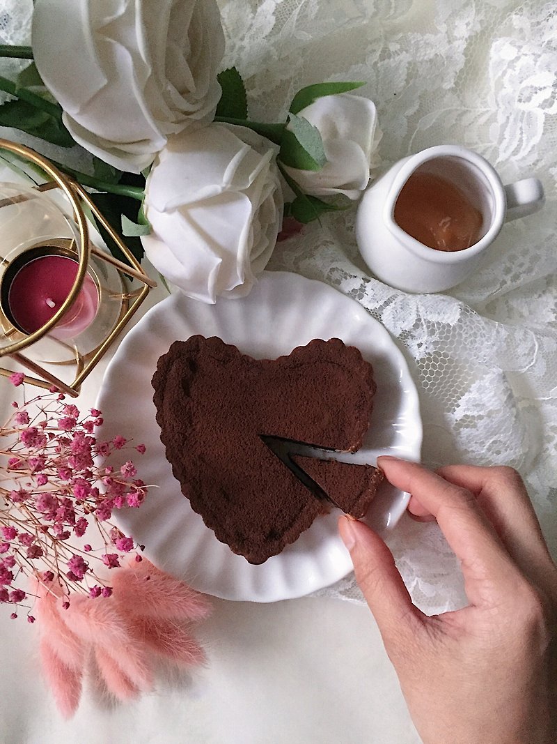 【MSM】情人节 心型生巧克力塔 - 蛋糕/甜点 - 新鲜食材 咖啡色