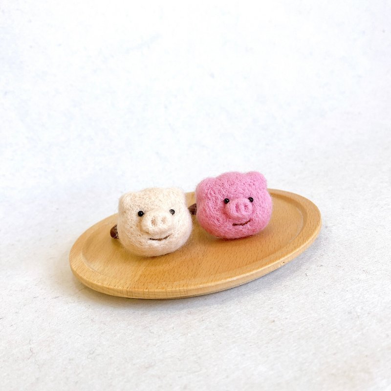 猪猪羊毛毡发束 超适合属猪宝贝 肤色/粉红色 - 发饰 - 羊毛 粉红色