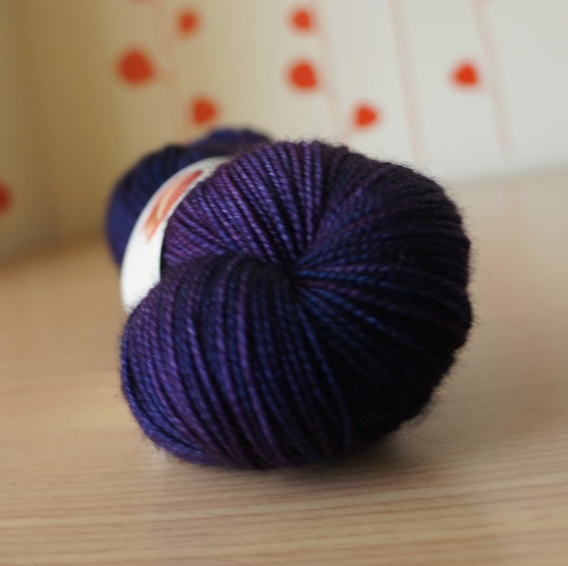 手染线。紫罗兰(HT) - 编织/刺绣/羊毛毡/裁缝 - 羊毛 