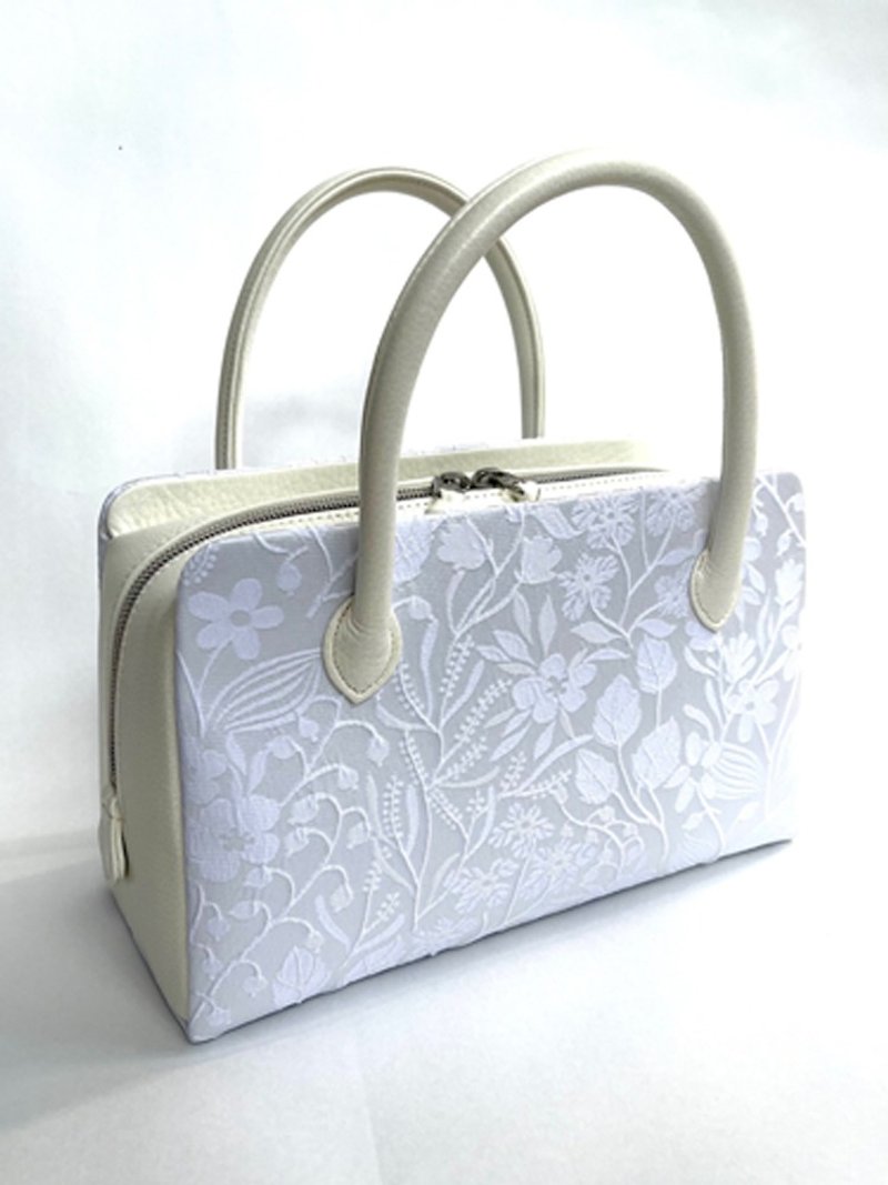 Rikyuバッグ　マトラッセエクリュ　Lサイズ　利休バッグ - 手提包/手提袋 - 聚酯纤维 白色