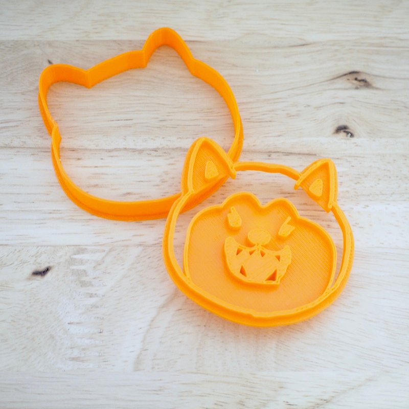 柴犬 お顔のクッキー型 富士額　オコタイプ - 厨房用具 - 塑料 橘色