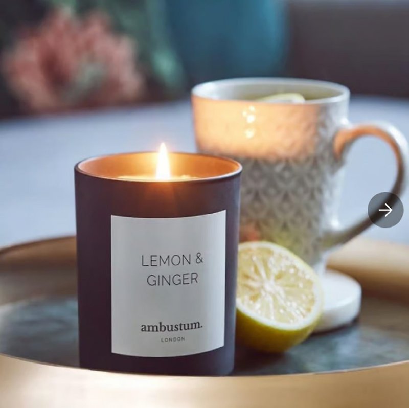英国 Ambustum Lemon & Ginger 香薰蜡烛 220g - 蜡烛/烛台 - 蜡 