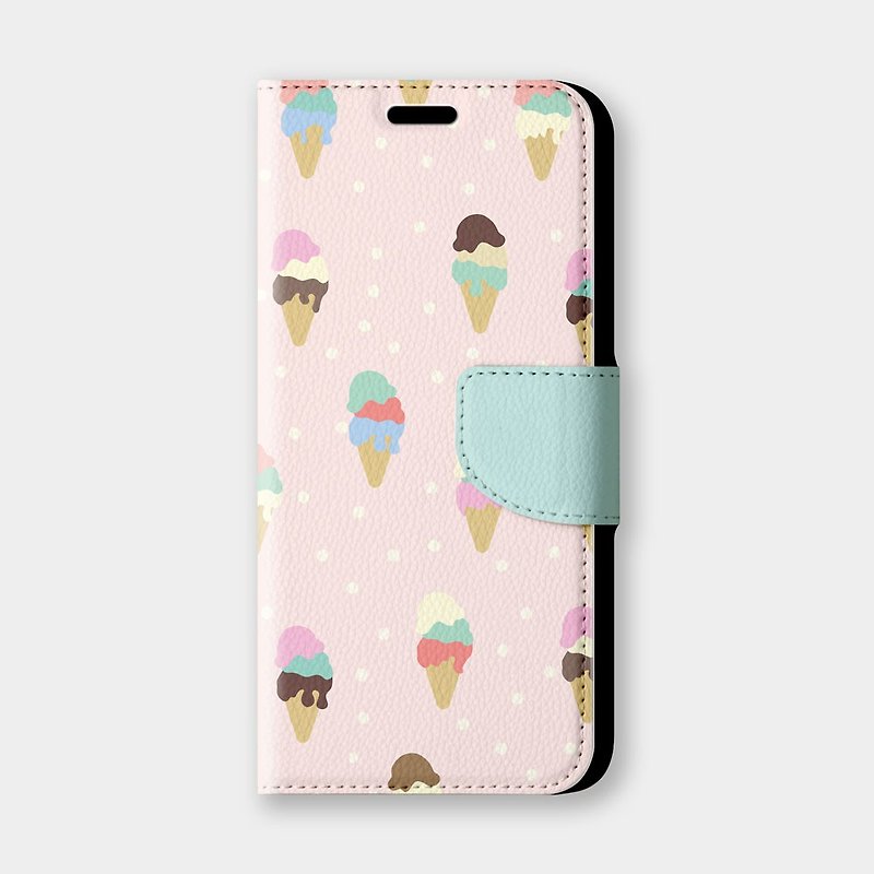 生日礼物 冰淇淋 icecream iPhone 手机套 皮套 保护套 PS009 - 手机壳/手机套 - 人造皮革 粉红色
