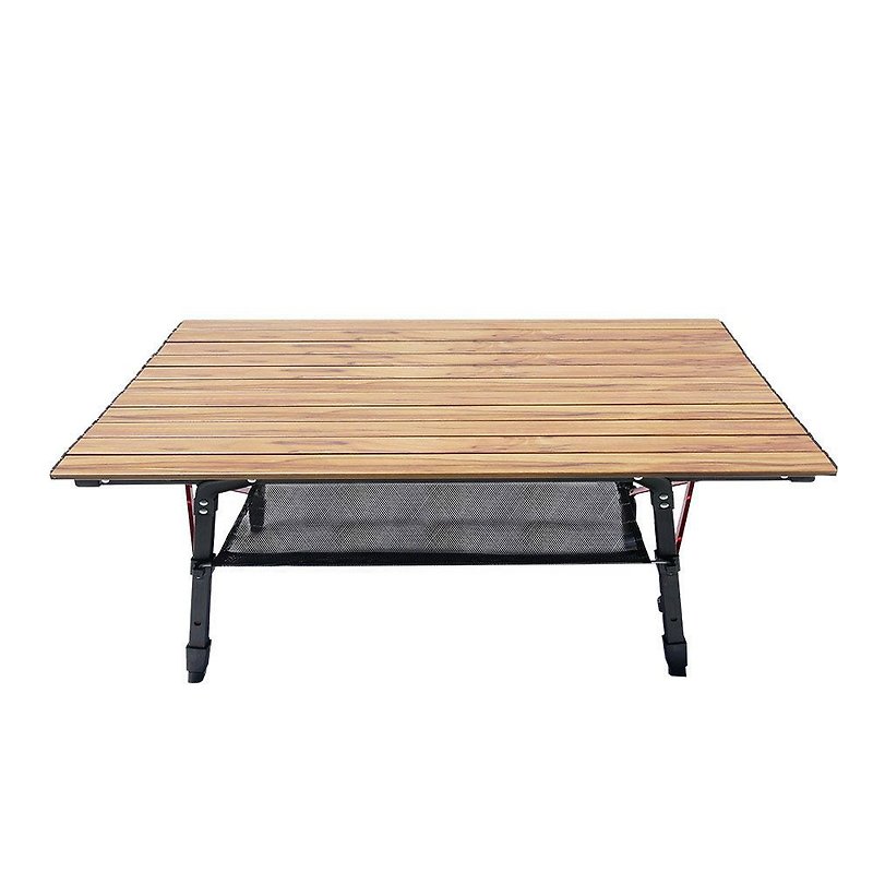 【Outdoorbase】胡桃色木纹铝合金蛋卷桌-L-25476 - 野餐垫/露营用品 - 其他材质 