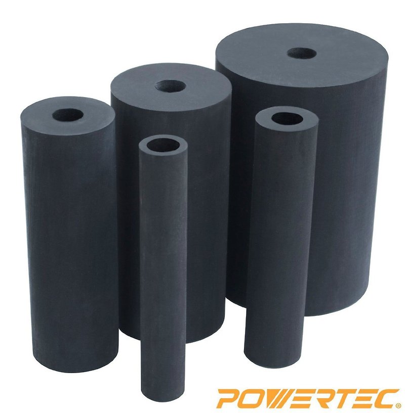 美国POWERTEC 立轴砂光机橡胶轮套组 (1组5个尺寸) - 其他 - 其他材质 黑色