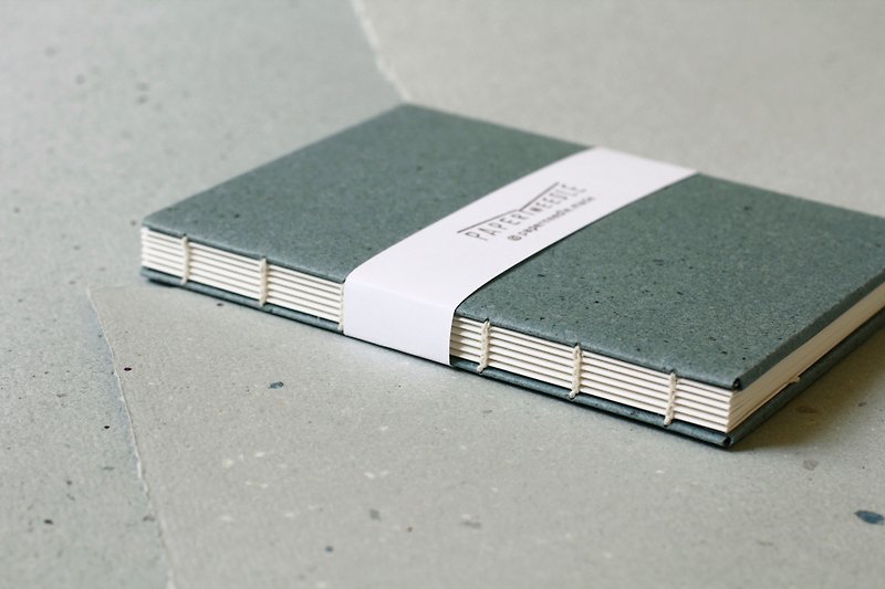 再生手抄纸系列 - 空白笔记本 no.012 - 笔记本/手帐 - 纸 绿色