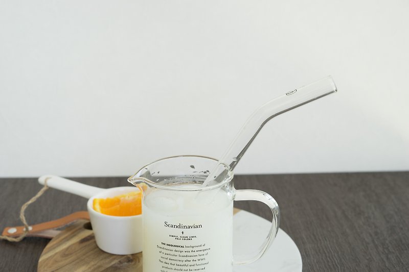 珍珠奶茶环保玻璃吸管 L (2入) - 随行杯提袋/水壶袋 - 玻璃 透明