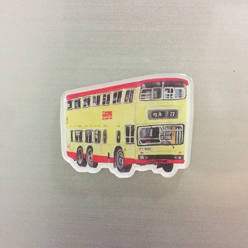 香港交通－热狗巴士磁石贴 冰箱贴 - 冰箱贴/磁贴 - 压克力 