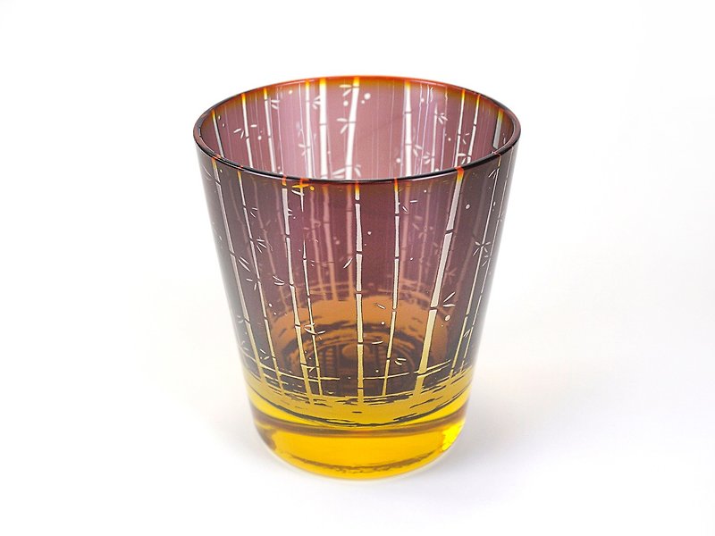 竹林と蛍火のグラス【紫紺山吹】 - 杯子 - 玻璃 紫色