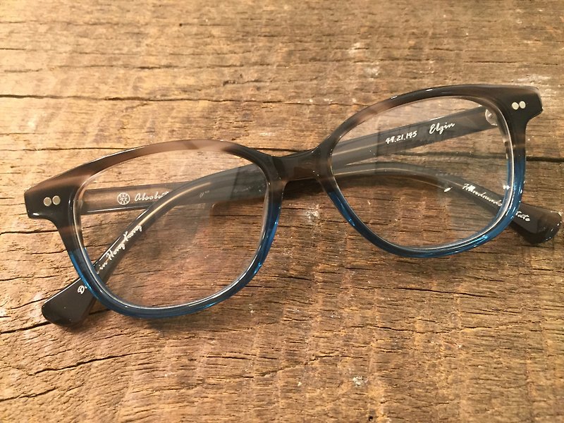 Absolute Vintage - 伊利近街(Elgin Street) 方型幼框板材眼镜 - Gray & Blue 灰蓝色 - 眼镜/眼镜框 - 塑料 