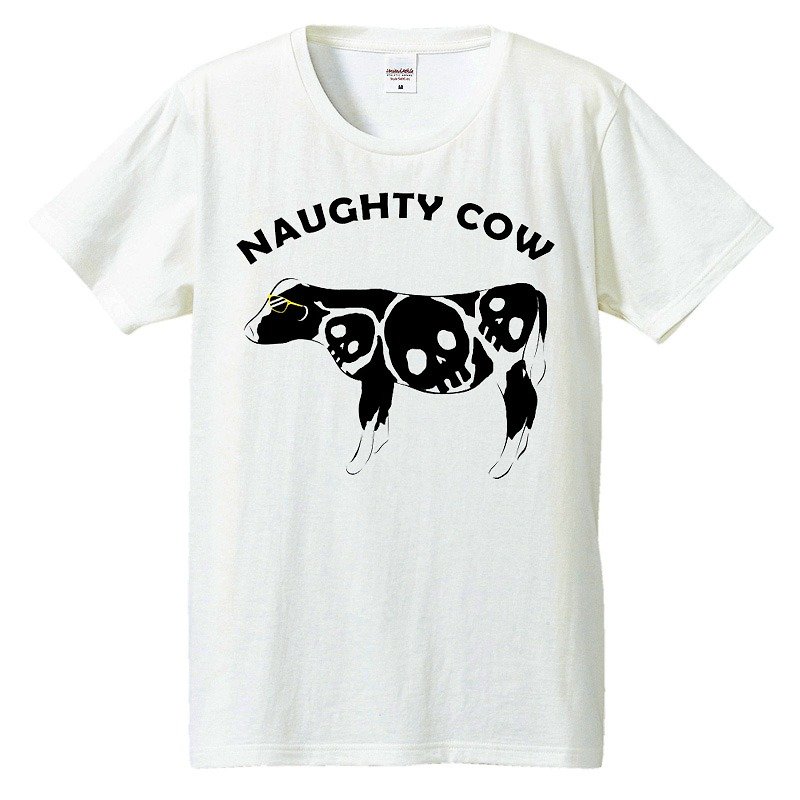 Tシャツ / Naughty cow - 男装上衣/T 恤 - 棉．麻 白色
