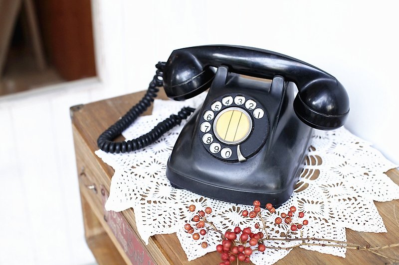 【好日恋物】早期古董转盘电话(可使用) - 其他 - 塑料 白色
