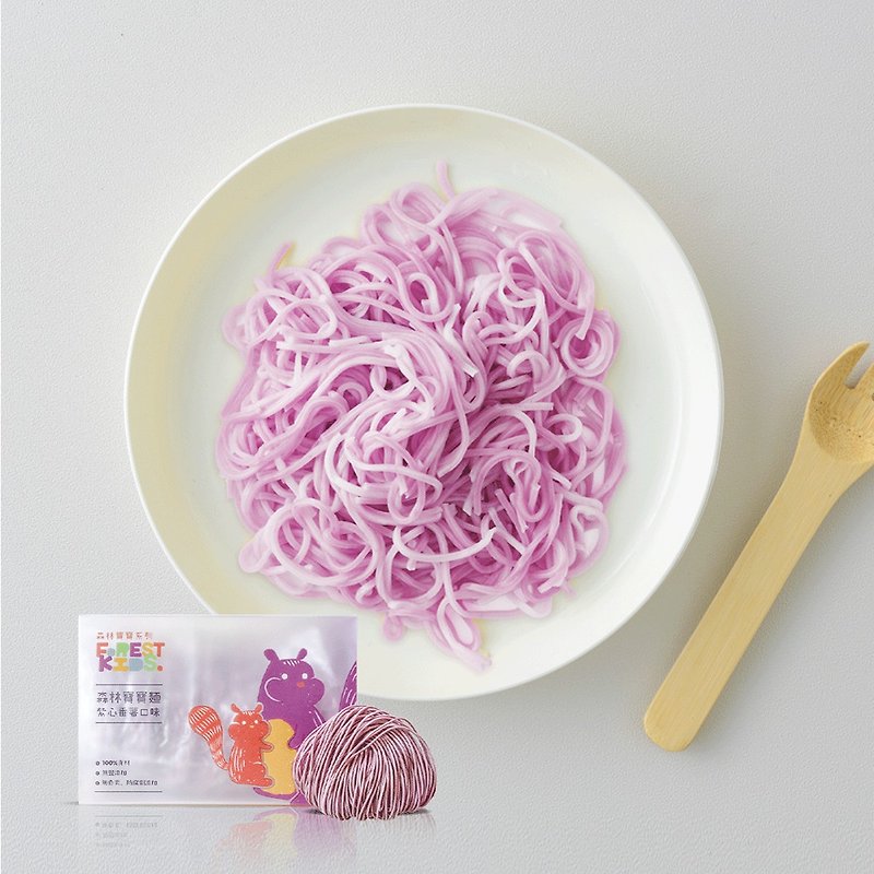 【森林面食】宝宝面紫心蕃薯口味(纯面条8入) - 其他 - 新鲜食材 紫色