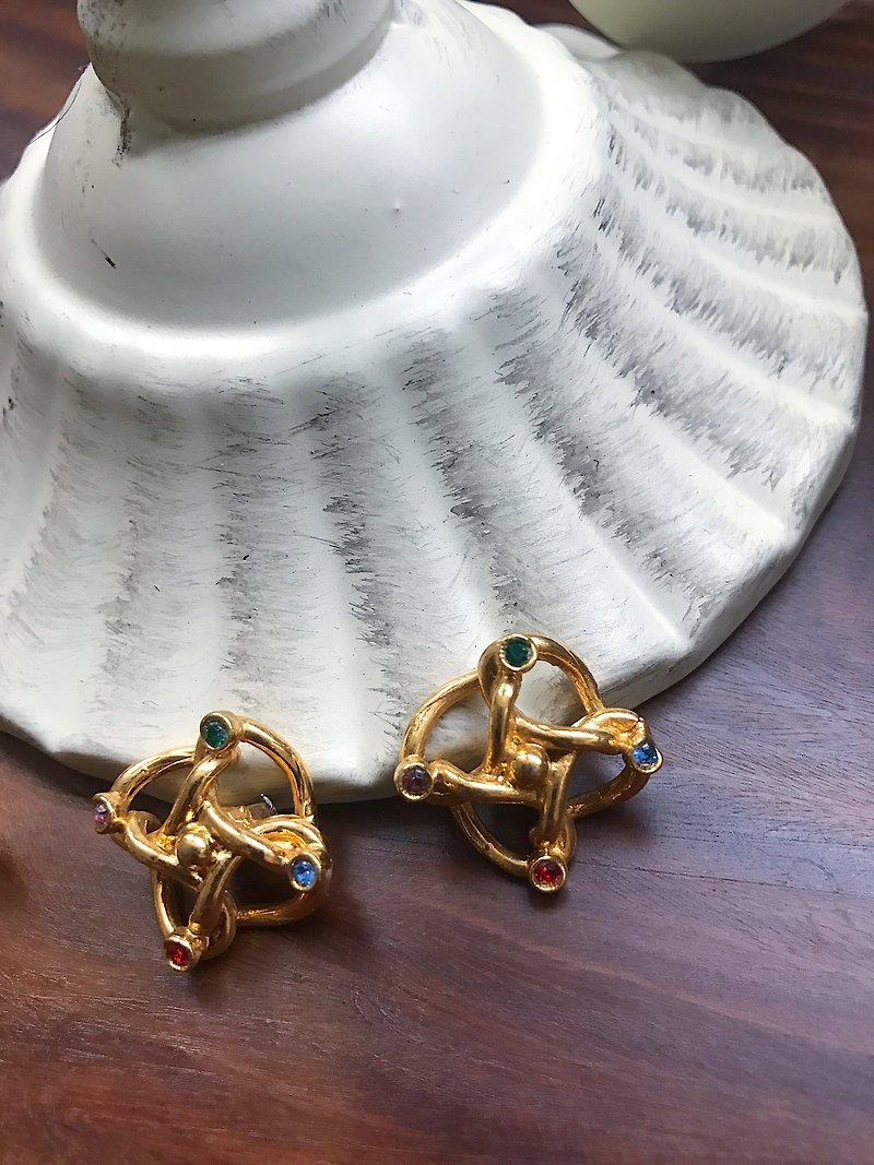 维多利亚宝石 - 耳环/耳夹 - 其他金属 金色