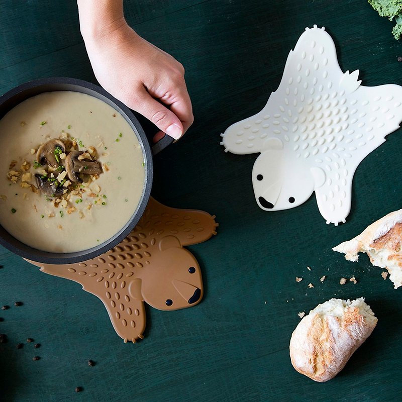 OTOTO 懒熊隔热垫 - 餐垫/桌巾 - 硅胶 咖啡色