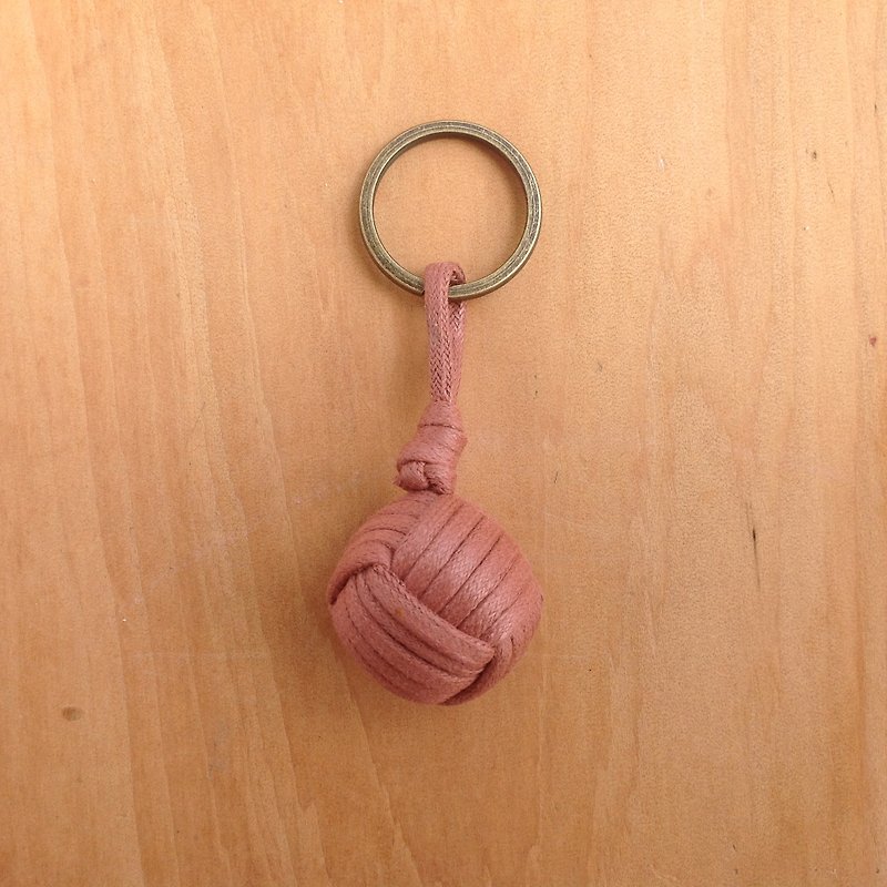 Monkey fistknot钥匙圈 - 水手绳结- 奶茶色 - 钥匙链/钥匙包 - 其他材质 咖啡色