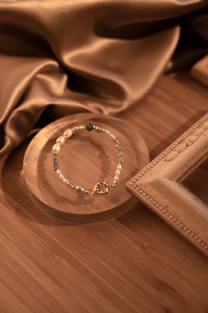 捷克珠 淡水珍珠 混搭设计手链 - 手链/手环 - 珍珠 多色