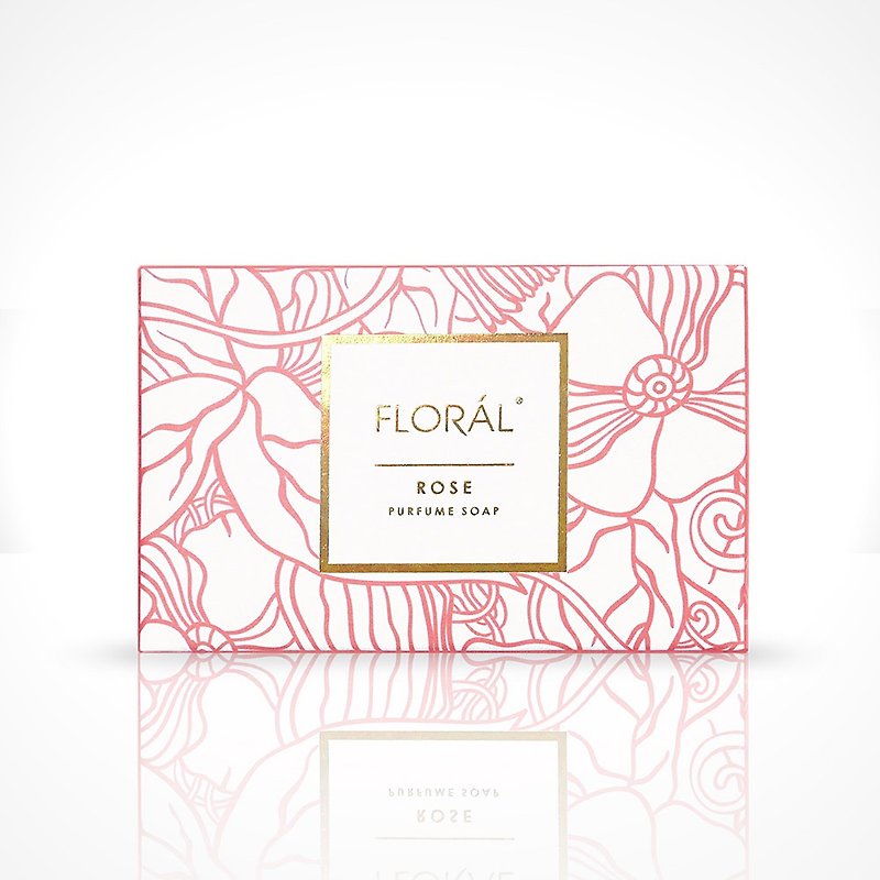 【FLORAL】香水保湿皂．典雅玫瑰香 180g - 脸部清洁/卸妆用品 - 植物．花 粉红色