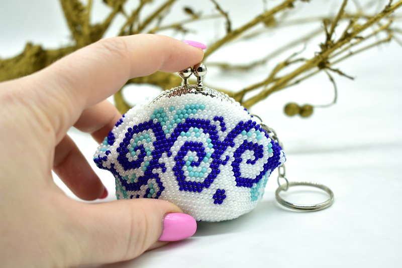 Digital Download - PDF - Bead crochet pattern - Beaded coin purse DIY  #90-1