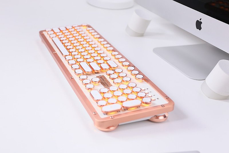 AZIO RETRO CLASSIC POSH 牛皮打字机键盘中英键帽(BT无线蓝牙版) - 电脑配件 - 其他金属 