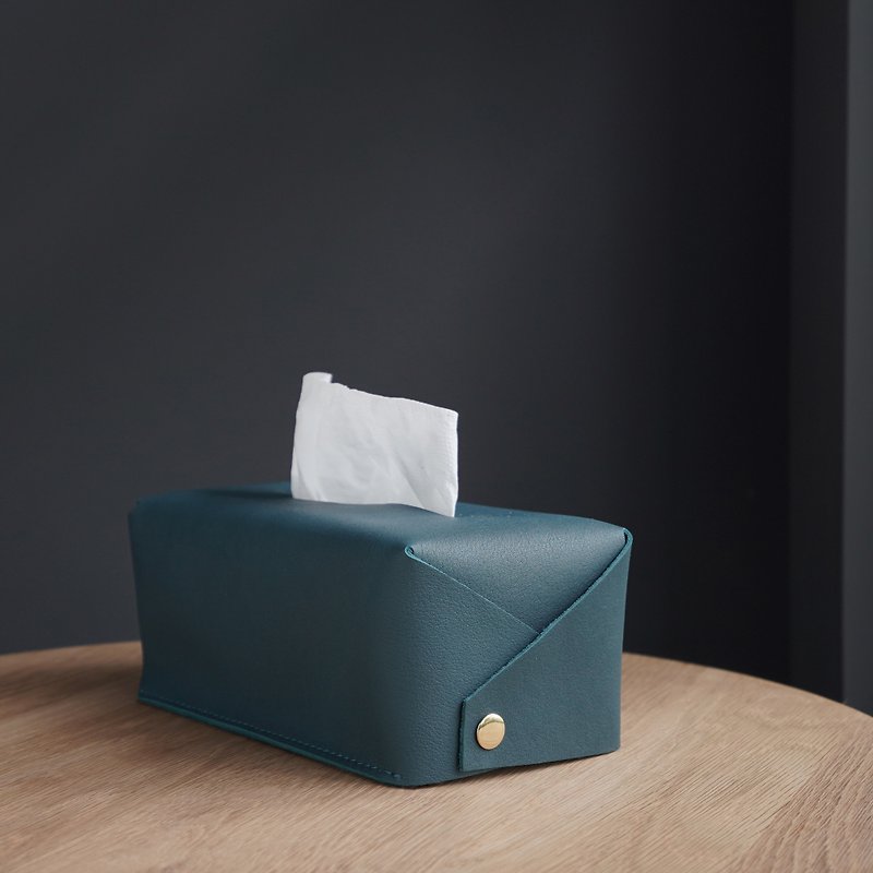 绅士卫生纸盒 | 面纸套 | 土耳其蓝 - 纸巾盒 - 真皮 蓝色