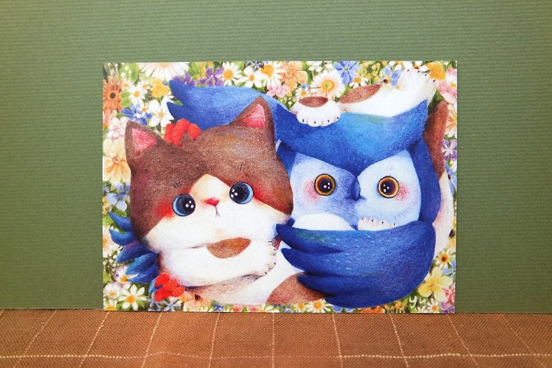 奶茶与蓝莓(花园)明信片 - 卡片/明信片 - 纸 