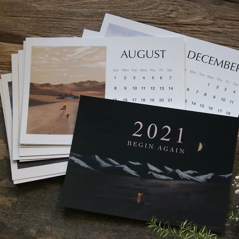Calendar 2021  Begin again - 笔记本/手帐 - 纸 白色