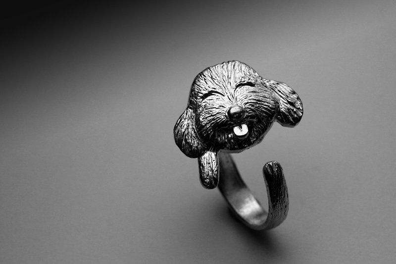 宠物贵宾银戒指 - 戒指 - 其他金属 银色