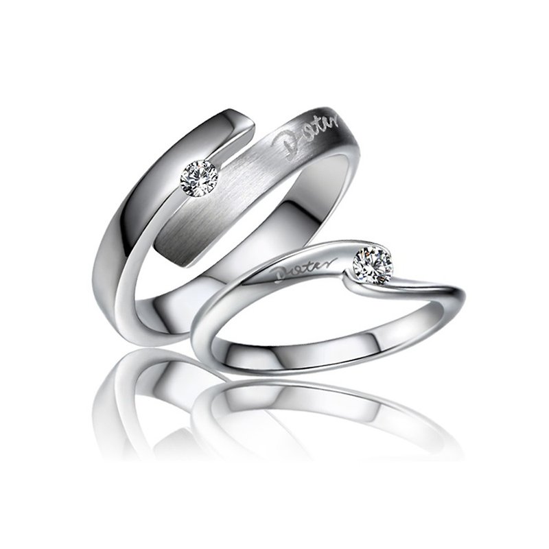 宠爱 钻石对戒  结婚对戒 求婚戒指 - 对戒 - 钻石 银色