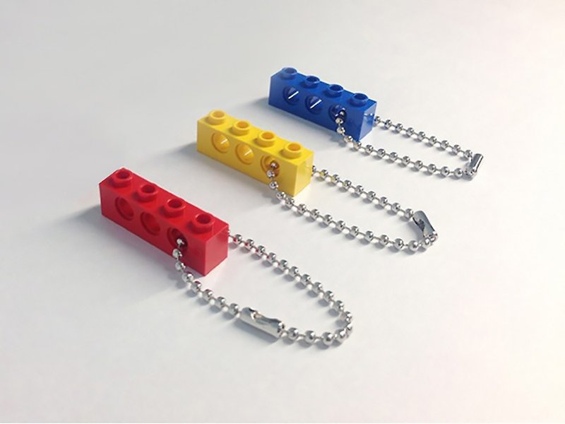 满额599元可加购-秋冬新时尚 兼容乐高LEGO 钥匙圈  红黄蓝三色可 - 钥匙链/钥匙包 - 塑料 多色