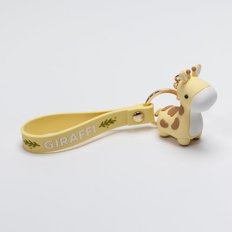 Giraffi Figure Keychain 长颈鹿立体公仔吊饰毕业、老师礼物 - 钥匙链/钥匙包 - 硅胶 黄色