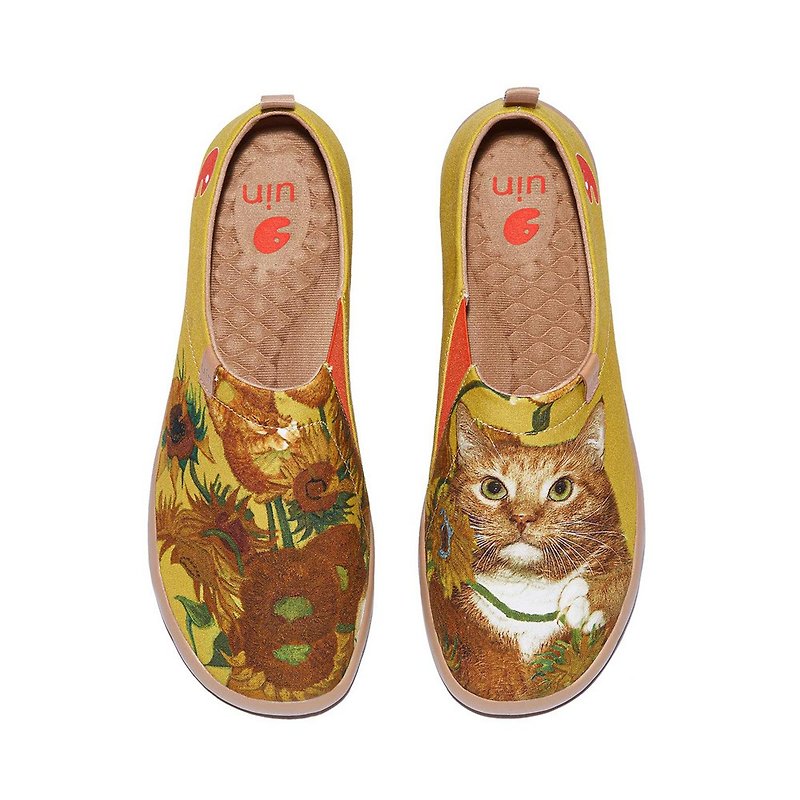 【 Uin 】西班牙原创设计 | 向日葵与猫 彩绘休闲 女鞋 - 女款休闲鞋 - 其他材质 多色